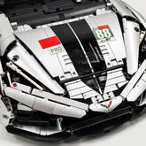 1: 8 Corvette C8 Supercar Building Sets, Matte Silver Customized Edition (3788 Pcs)